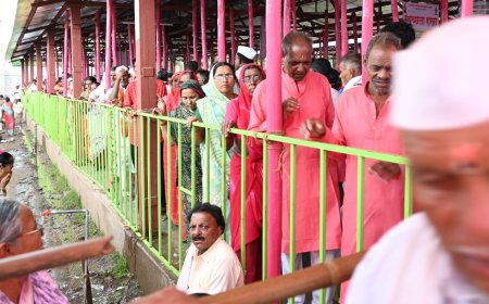 विठ्ठल रुक्मिणीचे व्हीआयपी दर्शन बंद केल्याने भाविकांमधून समाधान व्यक्त