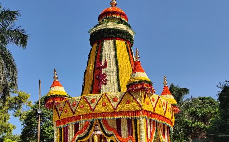 श्री सिध्देश्वर महाराजांच्या समाधीस तिरंगा ध्वजाची  आकर्षक प्रतिकृती…