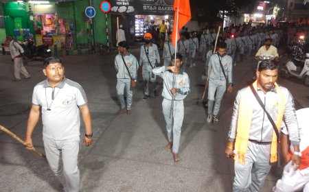 विहिंप बजरंग दलाचे सोलापुरात शौर्य संचलन