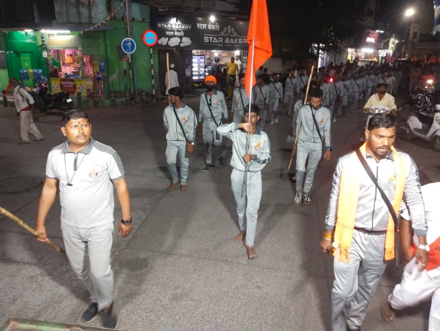 विहिंप बजरंग दलाचे सोलापुरात शौर्य संचलन
