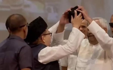 मदरशात टोपी घालण्यास नितीश कुमारांचा नकार, राहुलच्या "वोटचोर"वर नवा ट्विस्ट