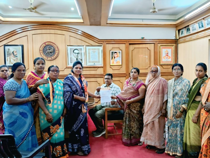 हद्दवाड परिसरातील सांडपाण्याच्या समस्येबाबत शिवसेना महिला आघाडी आक्रमक; महानगरपालिकेला निवेदन