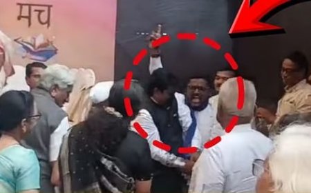 साहित्य संमेलनातही राडा,महामंडळ कार्याध्यक्ष विनोद कुलकर्णीना फासले काळे,मिलींद जोशी मात्र बचावले